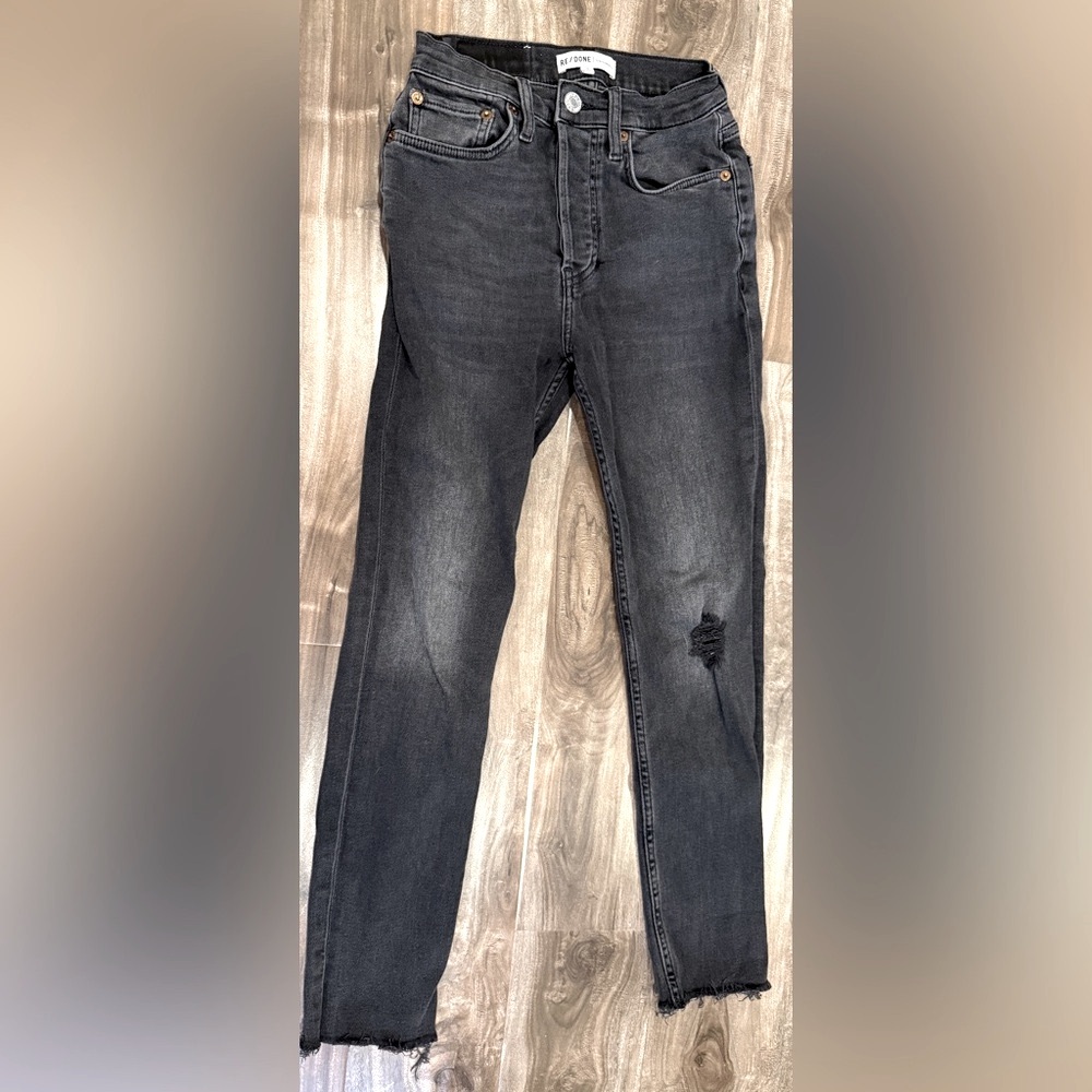 RE/DONE Originals Black Distressed Jeans